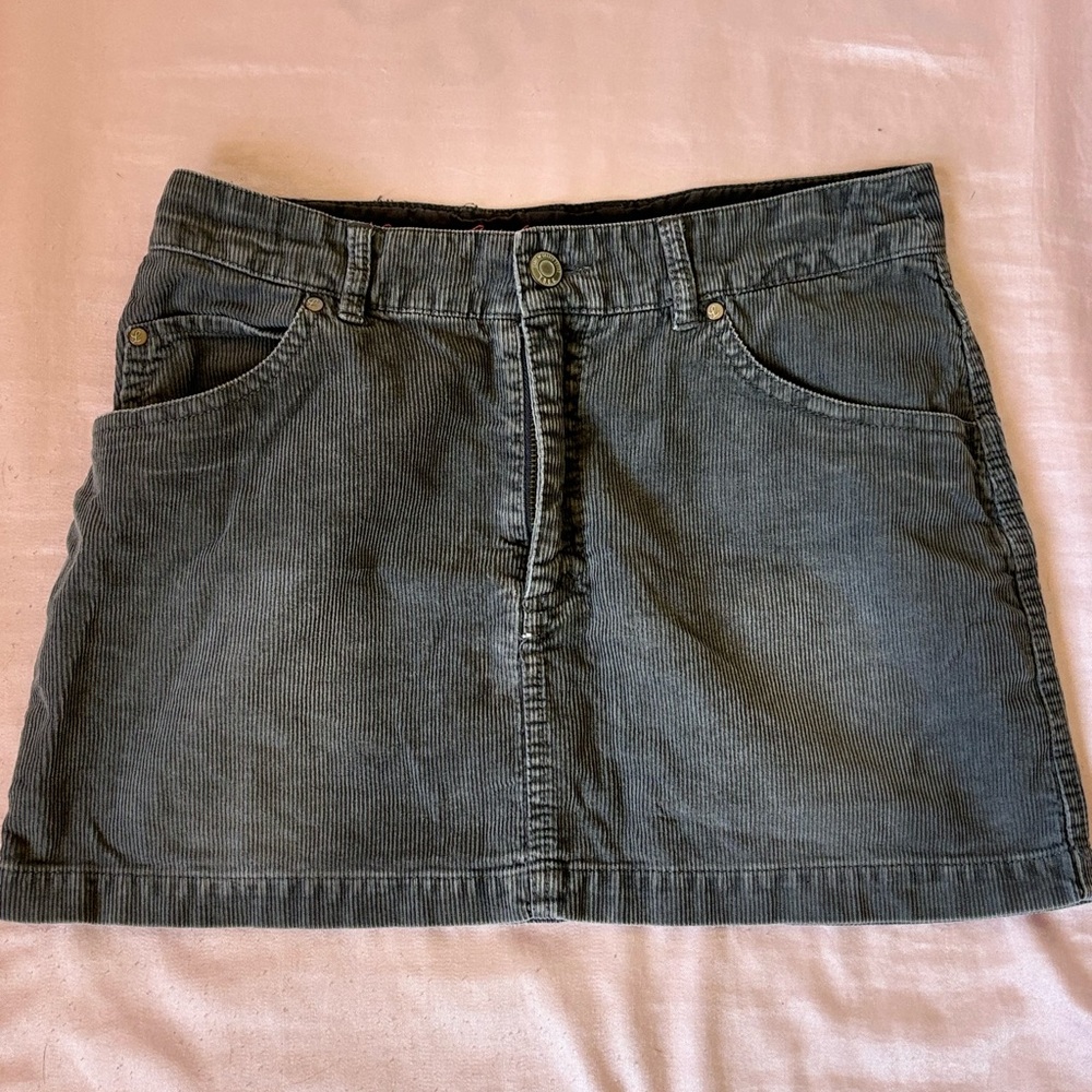 Classic Gray Mini Denim Skirt